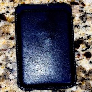 Black Apple iPhone wallet